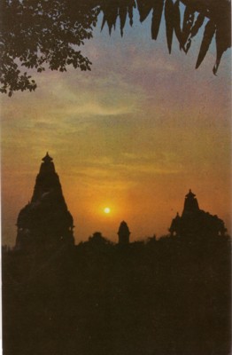 khajuraho temple coucher soleil